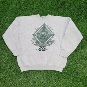 Vintage 1994 Train Sweatshirt Womens Medium 20x21 Waldwick